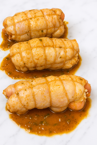 Paupiettes de Poulet Farcies au Veau – 3 ballotines