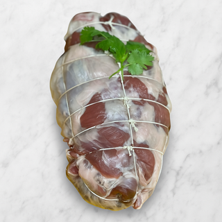 Rôti d'agneau farci au veau des fêtes