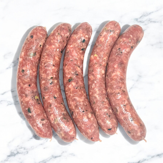 Saucisse artisanale au veau & pistaches (paquet de 5)